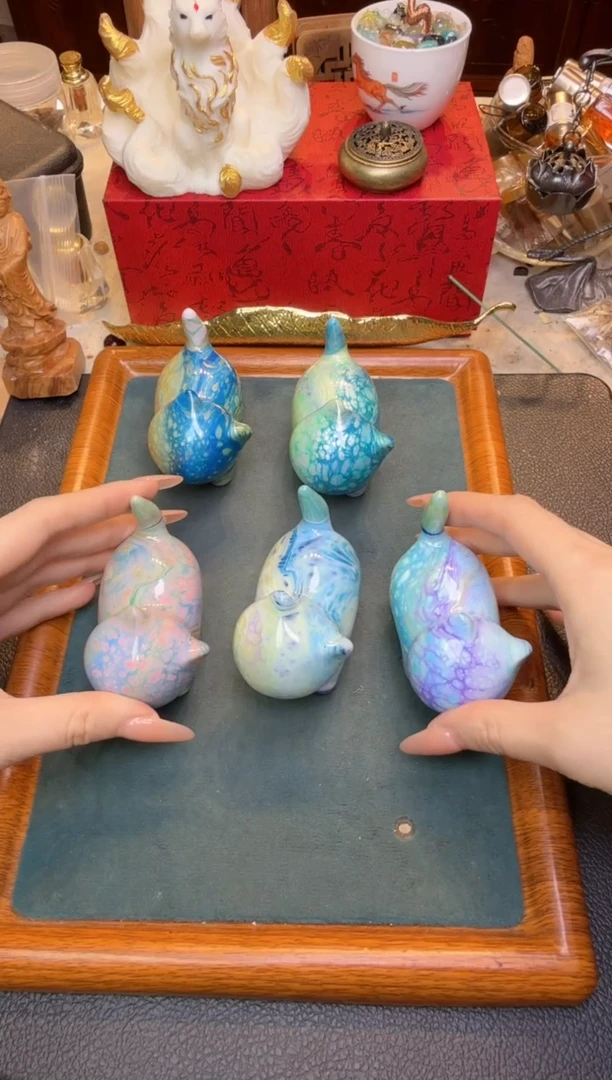 【闪购商品】大漆工艺品把件大漆大猫咪多样性发其一