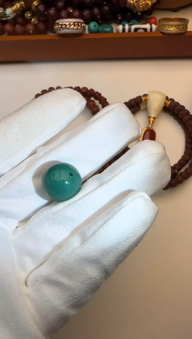 绿松石未镶嵌吊坠(不含链)绿松石圆珠