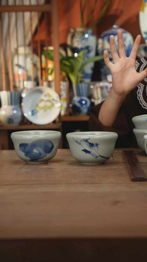 瓷片景德镇设计师釉下手绘陶瓷餐具