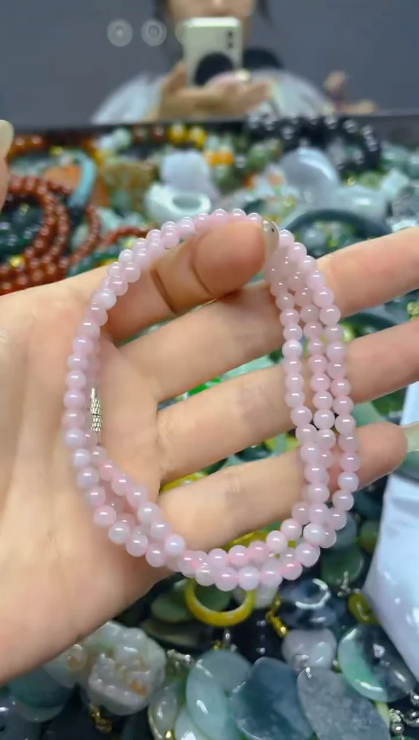颈饰未镶嵌翡翠4MM/ Q /翡翠A货，一件也是批发价