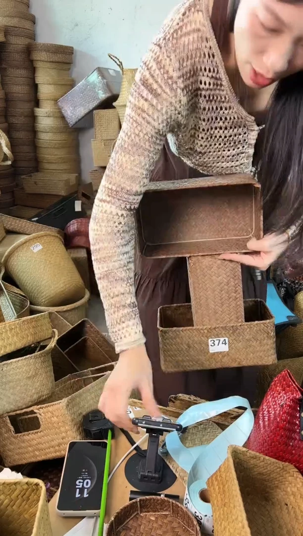 草编草编包/草编收纳盒微瑕疵