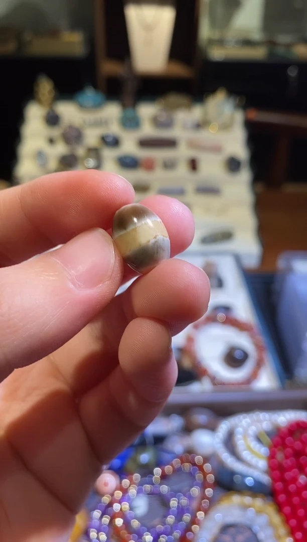 未镶嵌玛瑙/玉髓珠宝奇石11.1x14.8 小年份 镶蚀