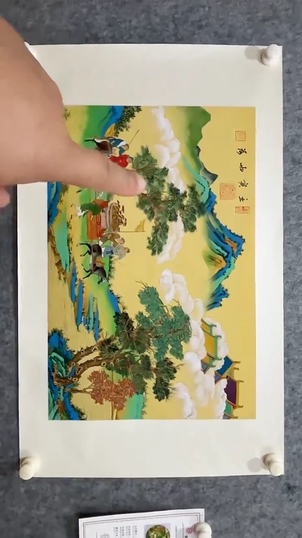 国画雨荷国画作品绢本2.7