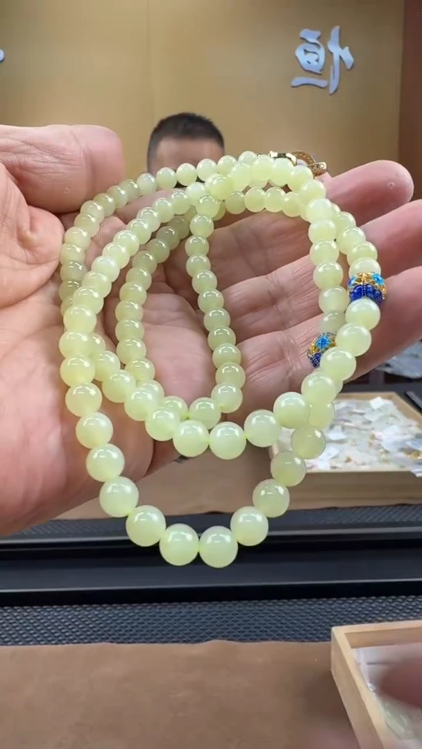 颈饰未镶嵌和田玉项链7mm