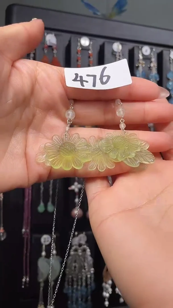 紫晶耳饰银S925镶嵌喜欢拍