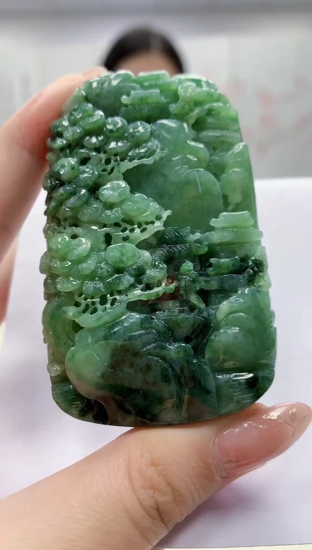 未镶嵌定制翡翠4812jw-毛货挂件72