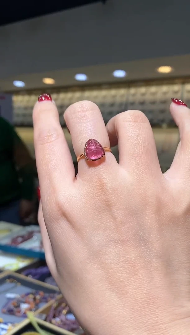 碧玺戒指K金镶嵌/HTC(多样性发货，发其一)