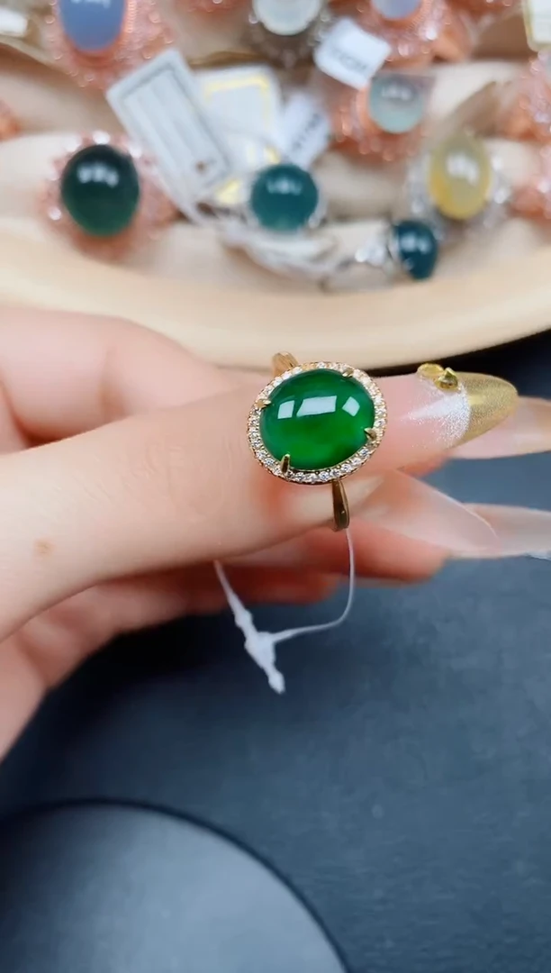 【闪购商品】翡翠戒指银S925镶嵌翡翠