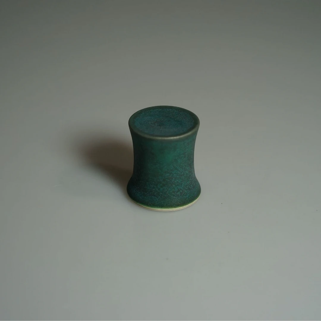 【未名窑】孔雀绿小盖置 | 周大乐优选 | 景德镇茶具