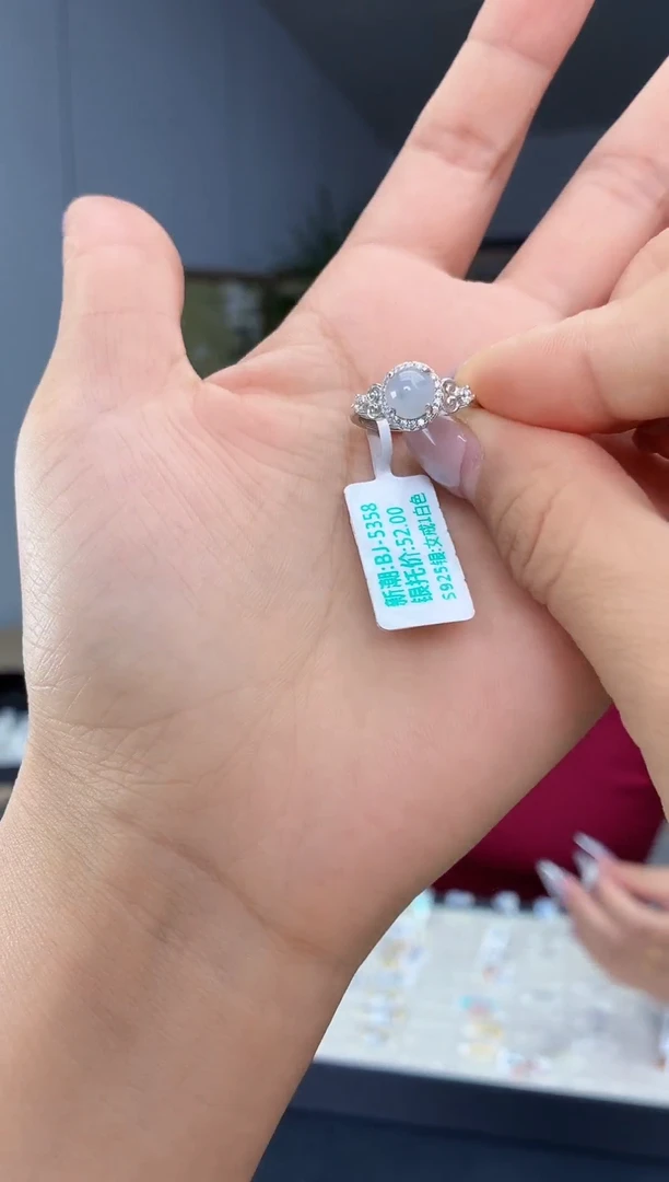 银S925镶嵌戒指翡翠1111111