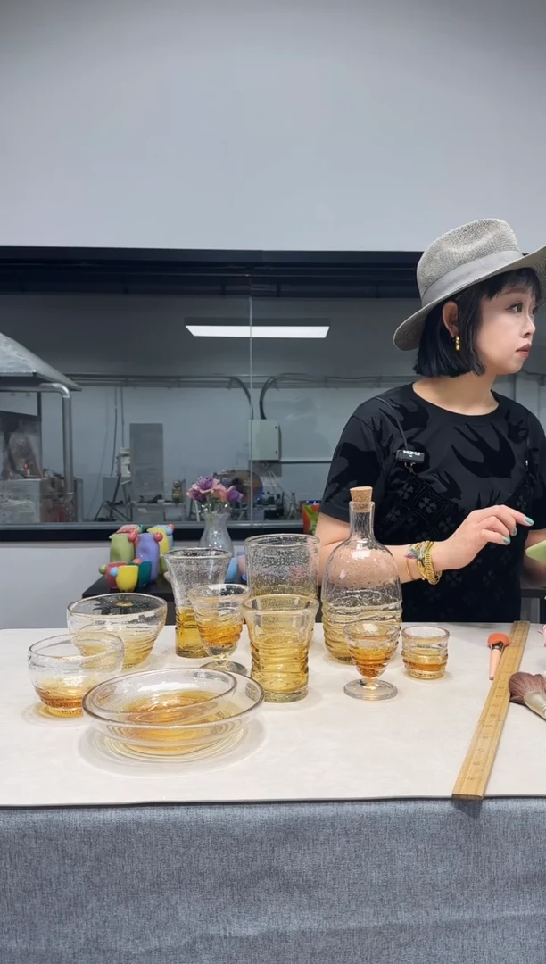 11件套慕忆家手作琉璃花瓶不耐高温