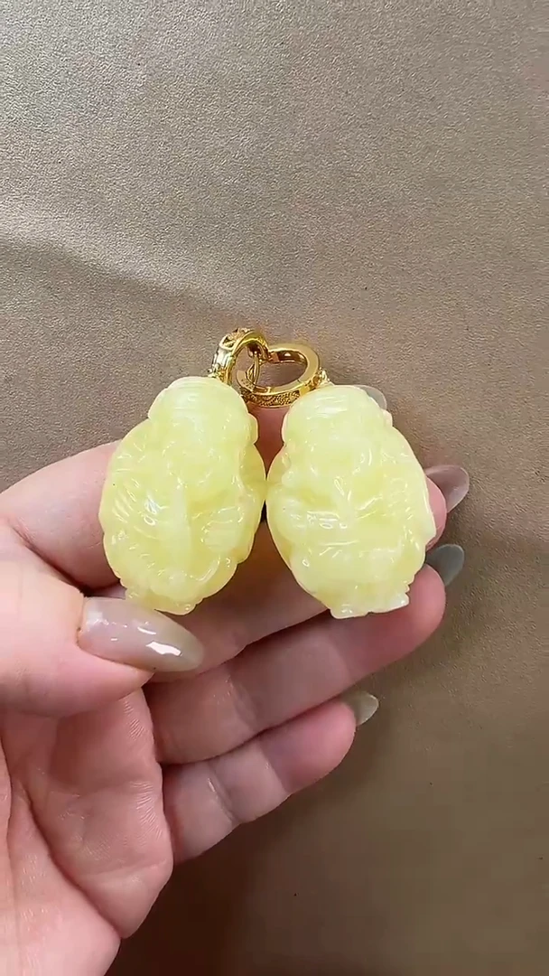 未镶嵌琥珀耳饰耳环