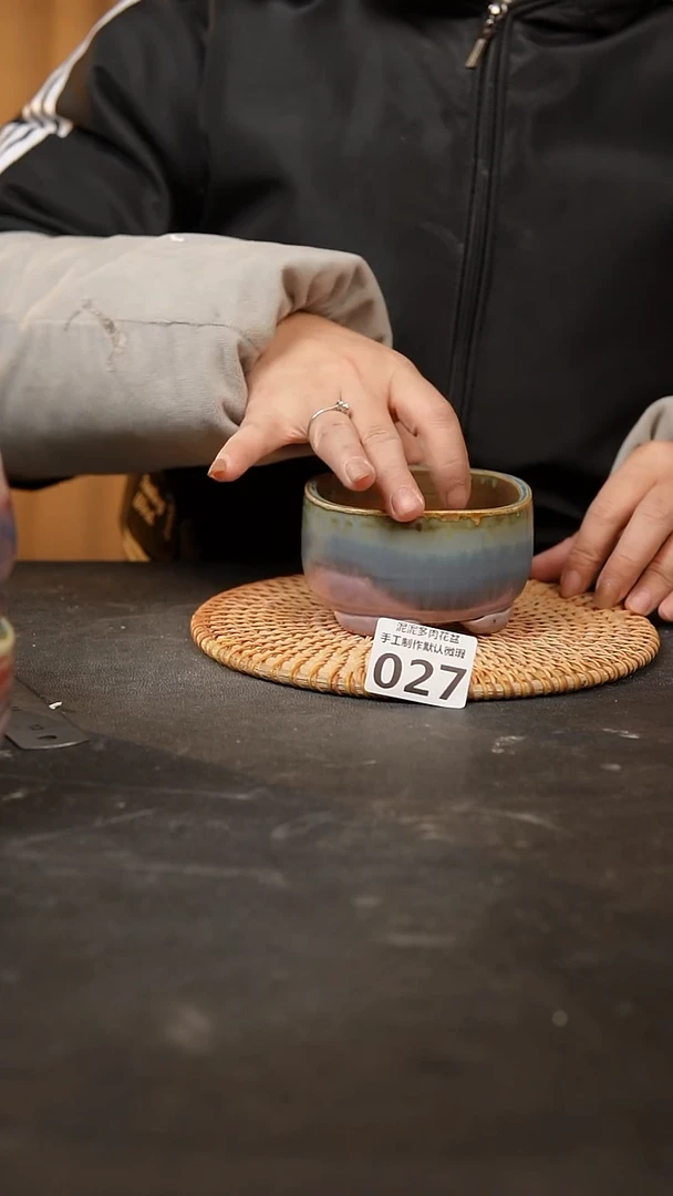 【闪购商品】瓷片027泥泥手工花盆口8