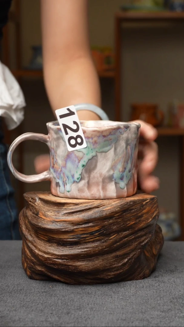 杯子128景德镇手创颜色釉杯（食品级）微瑕