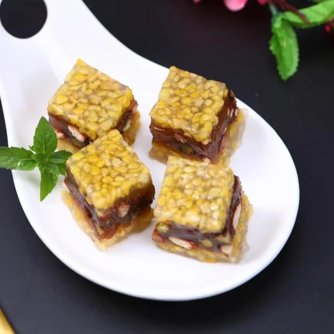 [供港品质]广式传统燕麦红豆糕制作营养丰富500g/包