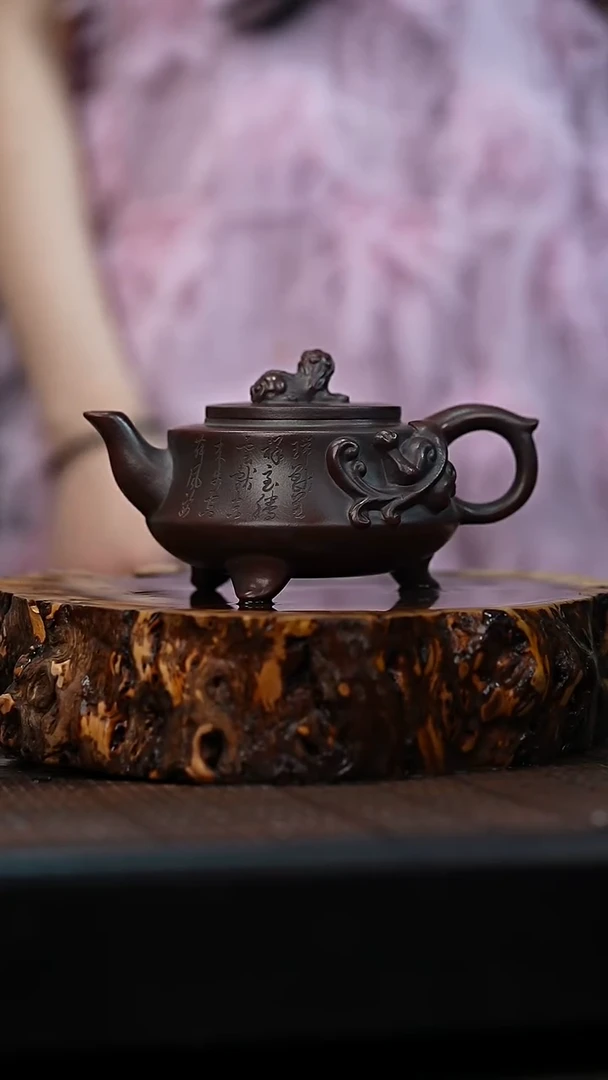 茶壶紫砂宜兴岁颐传砂原矿全手10