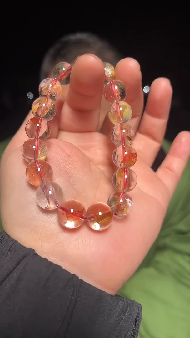 【闪购商品】水晶手链未镶嵌天然锦鲤胶花手串多样性发一12mm
