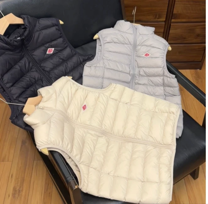 日系秋冬休闲百搭立领羽绒背心马甲 241119