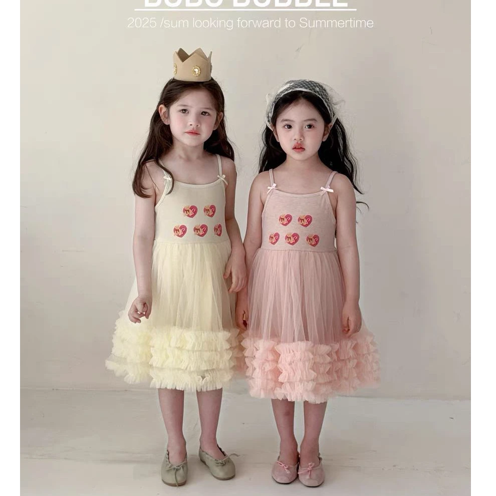 【新疆包邮】夏季新款小熊吊带连衣裙X412