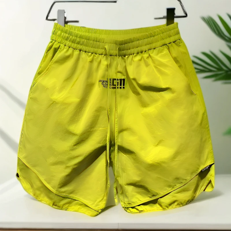 十五个颜色刺绣百搭海边沙滩夏季宽松短裤尼龙速干青年薄款无弹力