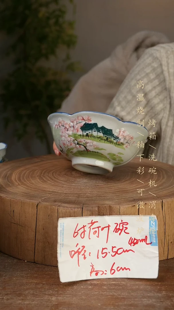 碗瓷景德镇手工手绘高温瓷釉下彩