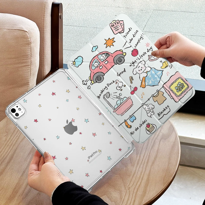 【iPad型号+滑轨抽拉拆分】2025新款全包3y折叠6保护壳air7防摔硬壳