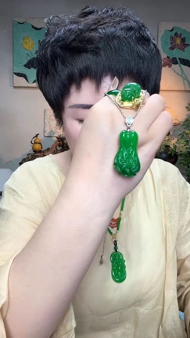 吊坠(赠链)合金翡翠732