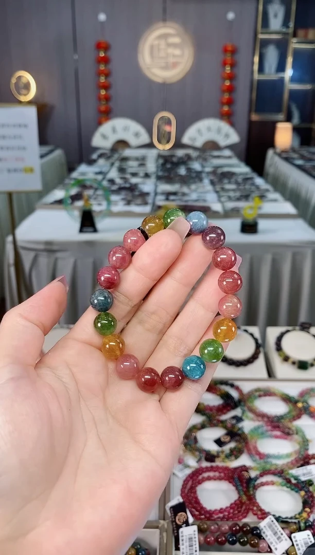 未镶嵌老矿碧玺单圈手串10mm+碧玺hon多样性发货一条