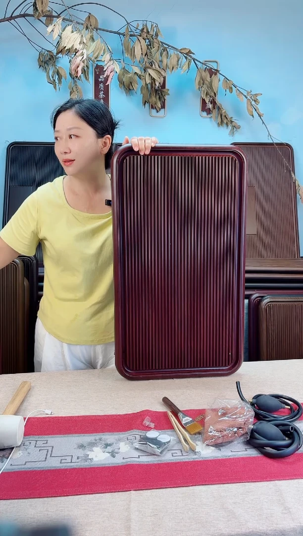 陶*哥大海红色款式茶盘70*40*4