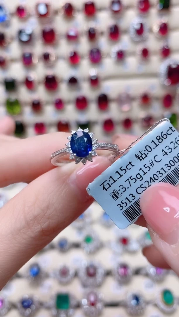 【闪购商品】蓝宝石18K金戒指18K金镶嵌1