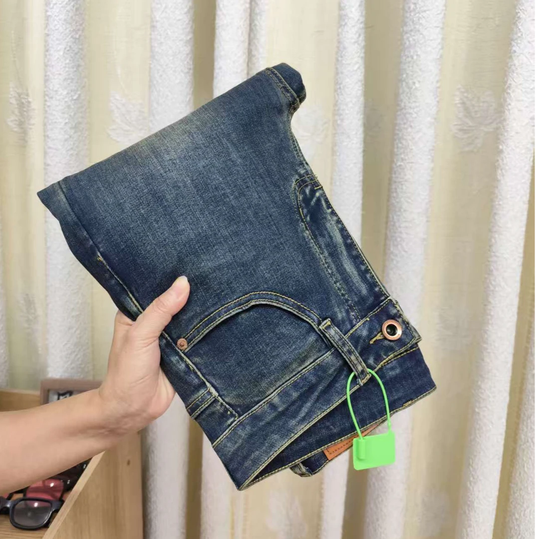 八分/九分/长裤2025秋冬新款牛仔裤男士修身直筒弹力复古水洗裤子