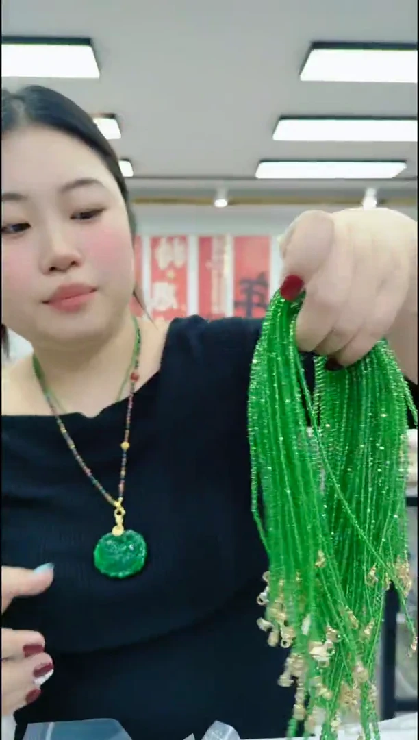 【闪购商品】尖晶石颈饰合金2339绿万能链