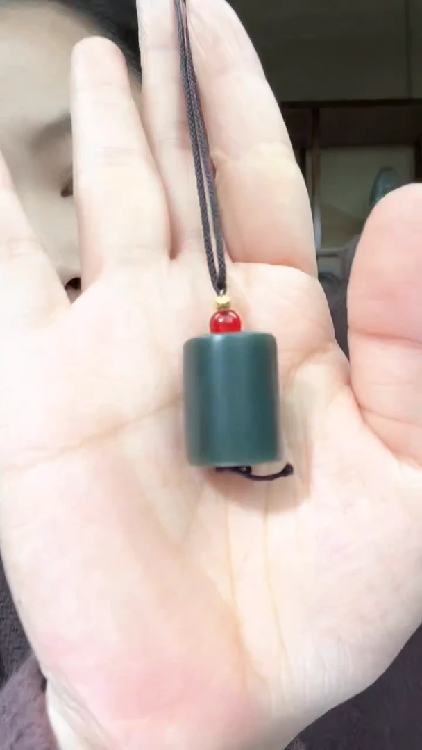 吊坠(不含链)未镶嵌和田玉新疆且末料青玉蓝调玉勒子吊坠