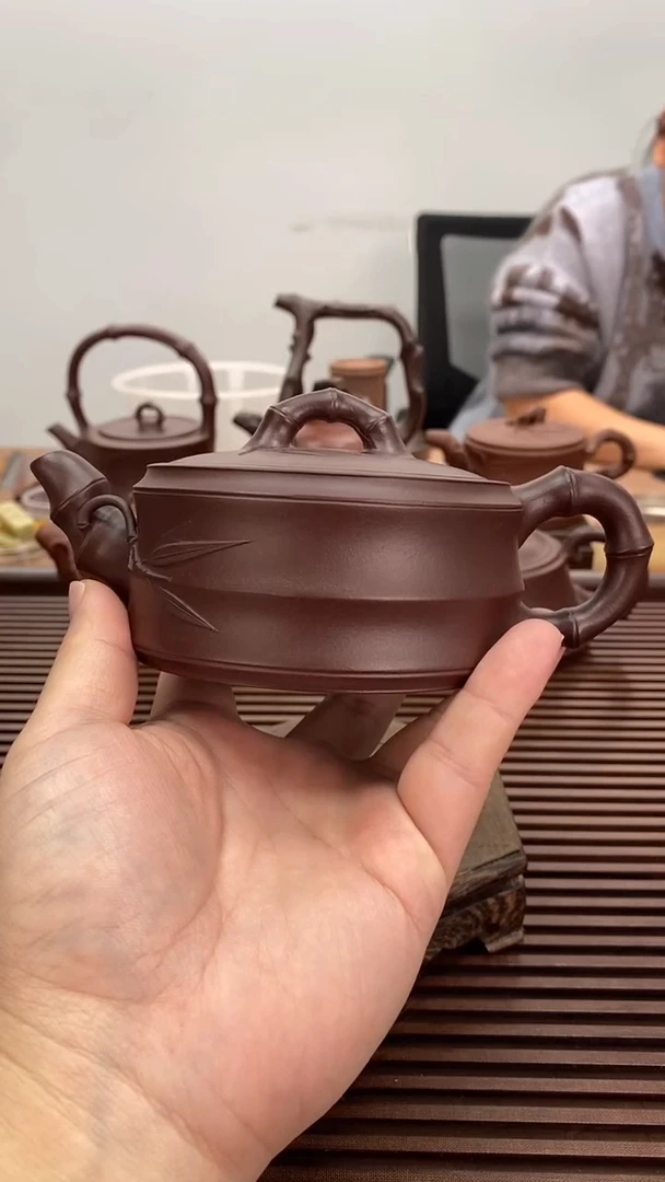 茶壶紫砂微瑕不退换230毫升宽口竹段13号