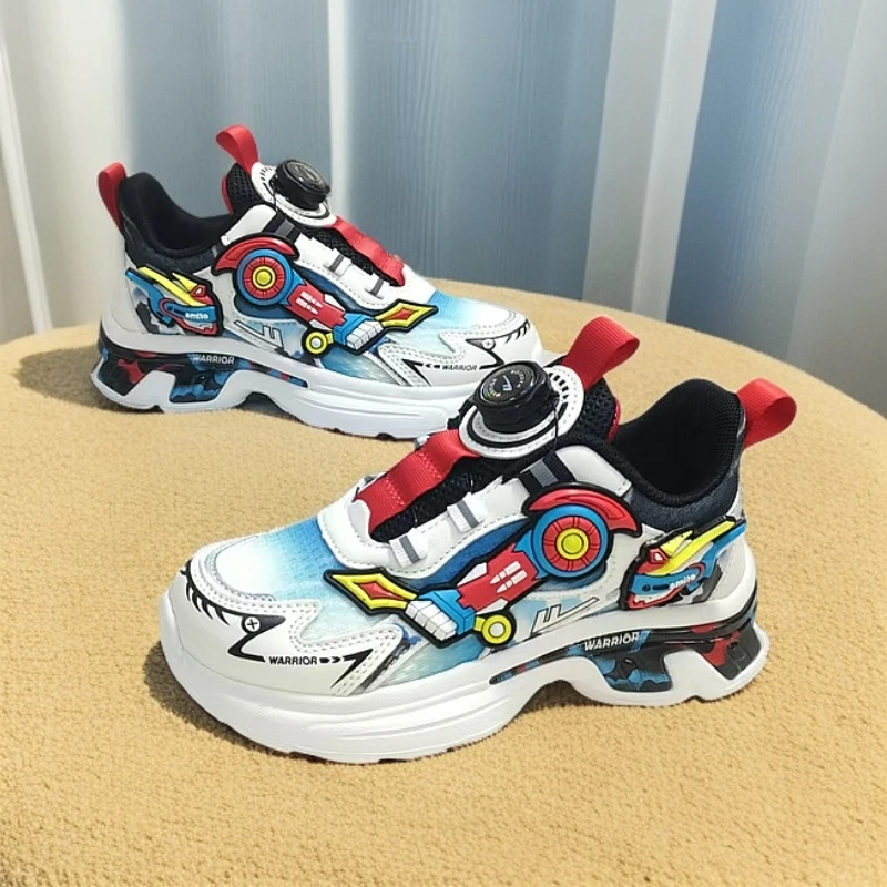 Warrior/回力159春秋季纽扣双网时尚透气儿童软底轻便运动鞋B-12