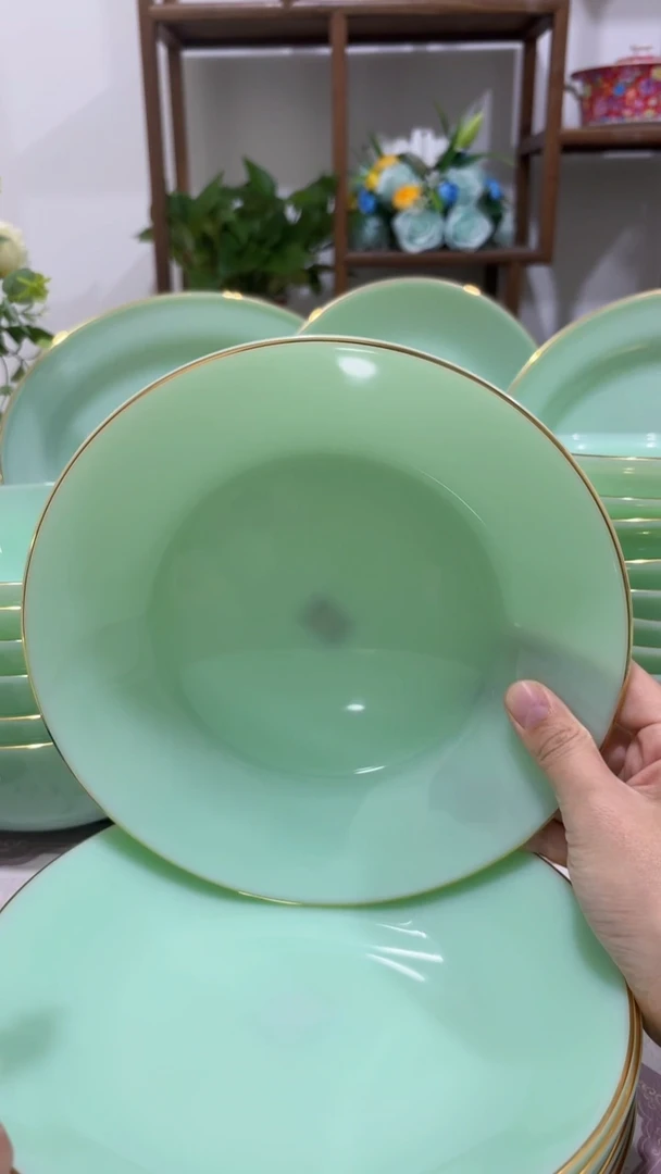 8英寸深盘10个  玉瓷【贝美】