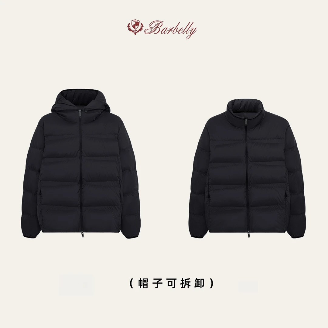 Barbelly娜先生「羽皇同款」冬季压胶90白鹅绒可拆卸羽绒服SN80546