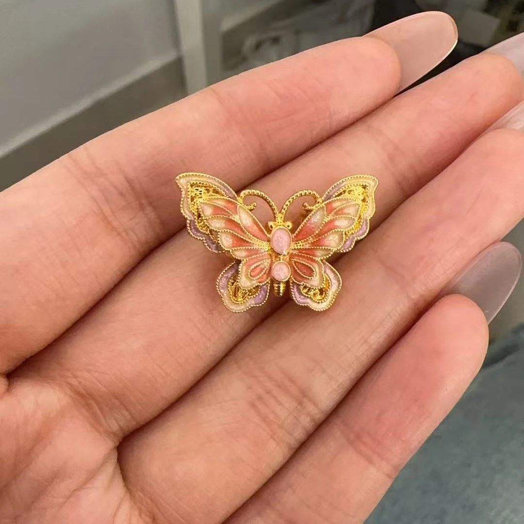 斯 足金999蝴蝶小配件