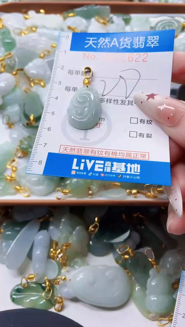 颈饰未镶嵌翡翠净货挂件-0622