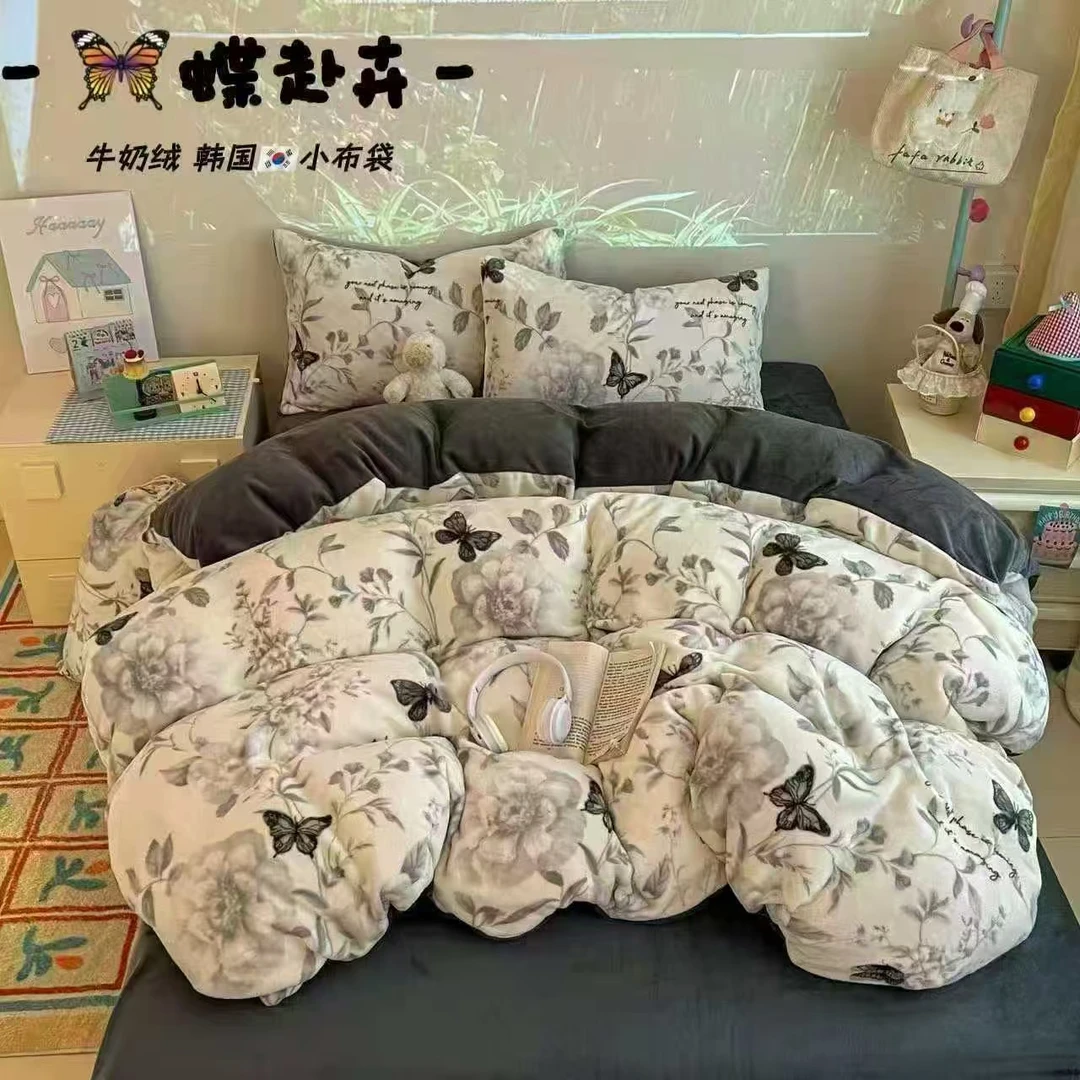 加厚牛奶绒四件套WA