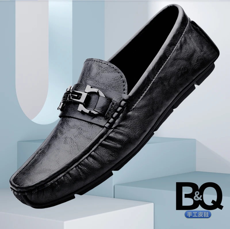 秋冬热卖款男士真皮豆豆鞋驾车豆豆鞋舒适时尚百搭透气豆豆鞋