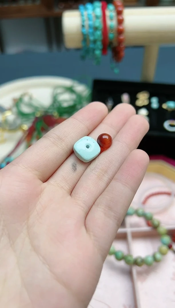 【闪购商品】玛瑙/玉髓配饰未镶嵌玛瑙方扣配饰*1 ZD小泥巴