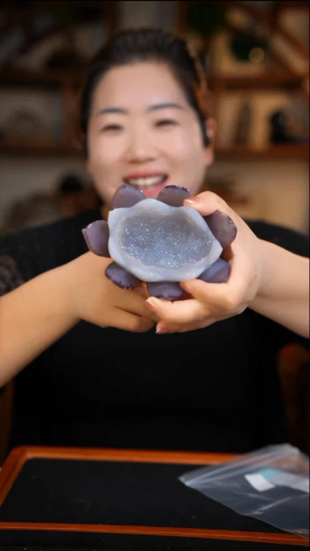 未镶嵌玛瑙摆件玛瑙莲花D114