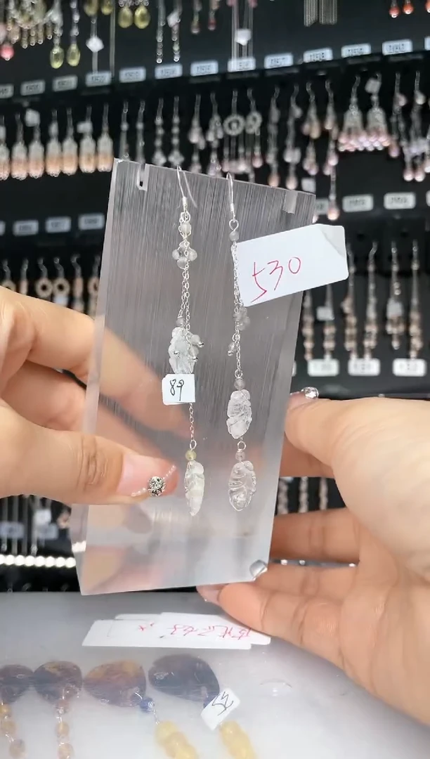 【闪购商品】紫晶耳饰银S925镶嵌喜欢拍