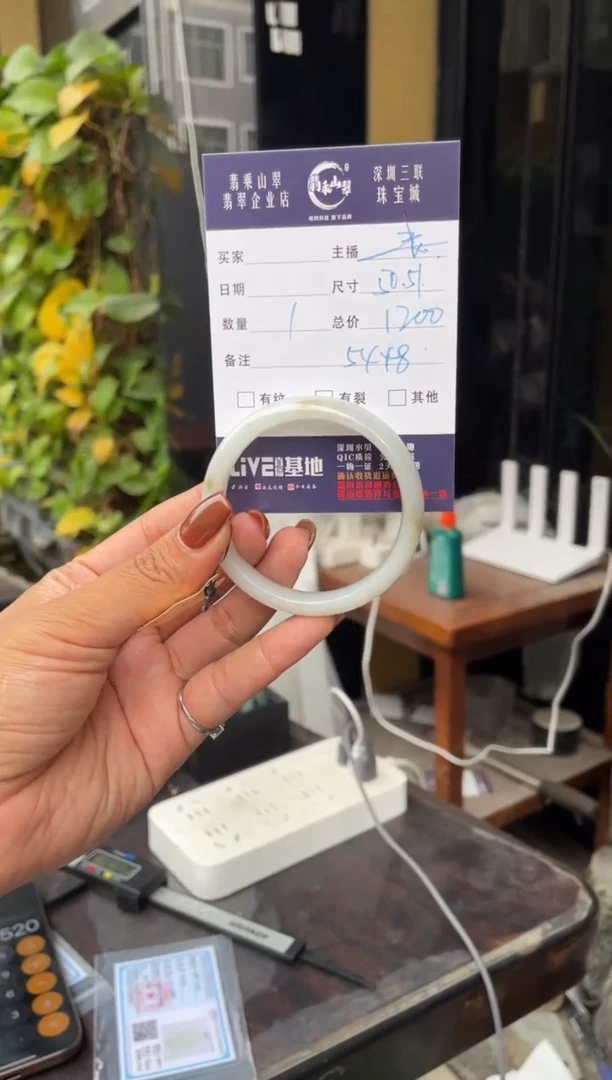 未镶嵌手镯翡翠C 50-51正圈 5448