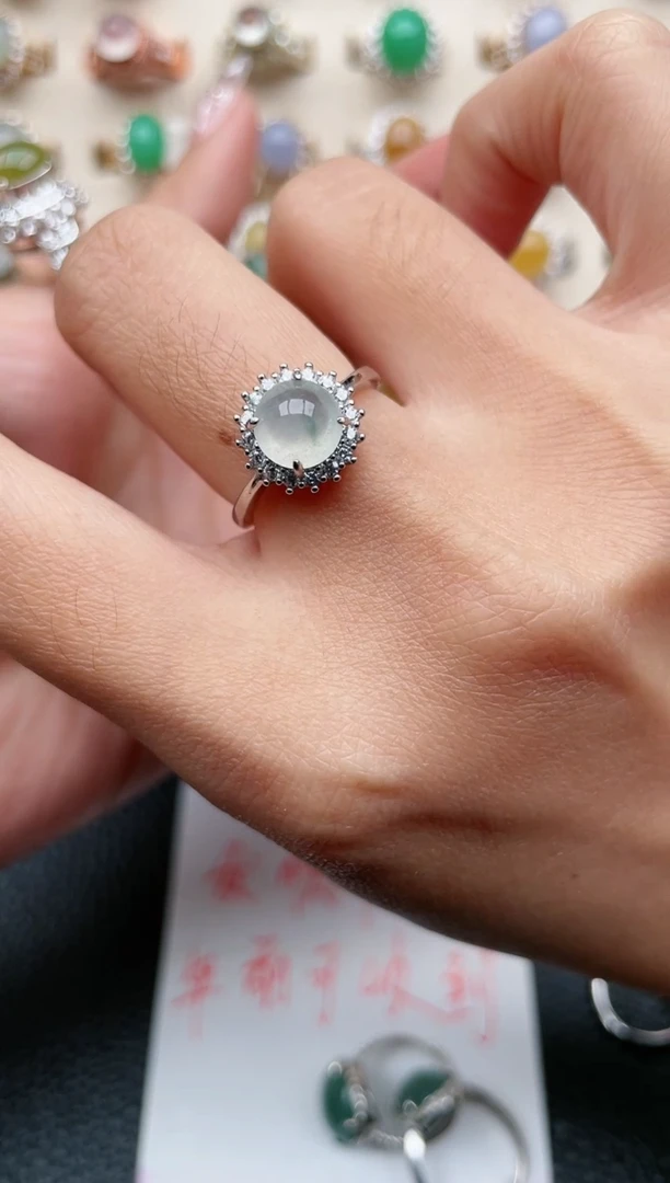 【闪购商品】翡翠戒指银S925镶嵌1111