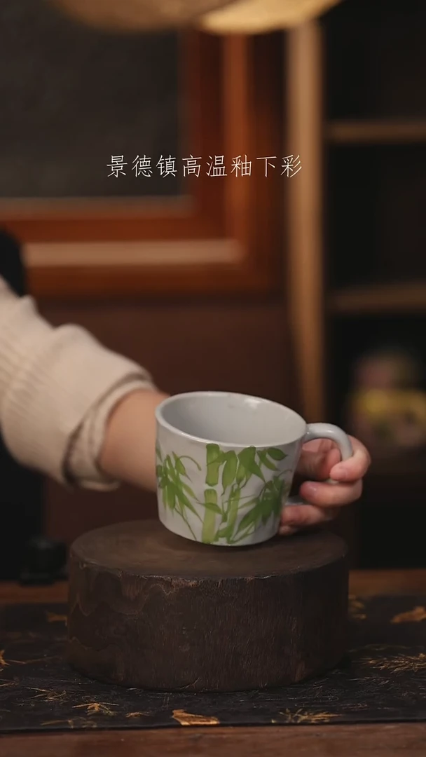 陶瓷景德镇高温釉下手绘陶瓷@L109@