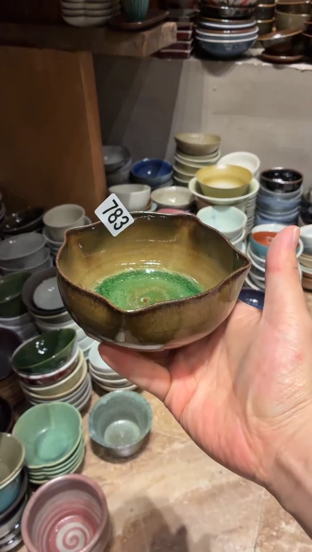 瓷片别***烦783粗陶四角料碟1个