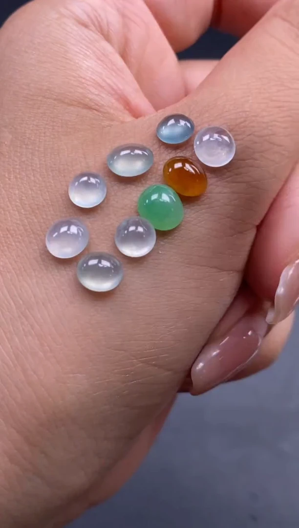 翡翠裸石天然翡翠裸石蛋面25