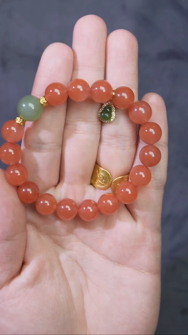 南红玛瑙手串未镶嵌BY0712FZJT标015